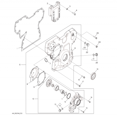 Group 44: Timing Gear Cover &amp;amp;amp; Water Pump, continued  第44組：正時(shí)齒輪蓋和水泵，&amp;amp;ldquo;GM93289,&amp;amp;rdquo;&amp;amp;ldquo;GM93285,&amp;amp;rdquo;&amp;amp;ldquo;GM9165