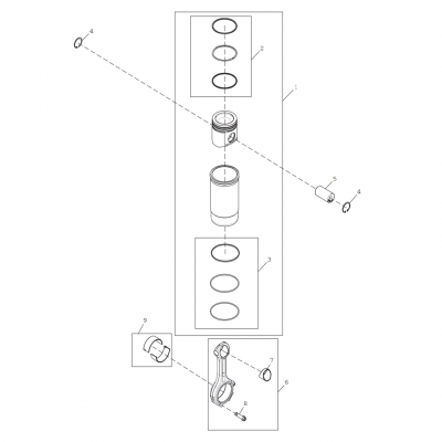 Group 48: Piston and Connecting Rod, continued  第48組：活塞和連桿，“GM93289,”“GM93285,”“GM91650,”“GM85414,”“GM85412,”“GM85410,”“GM